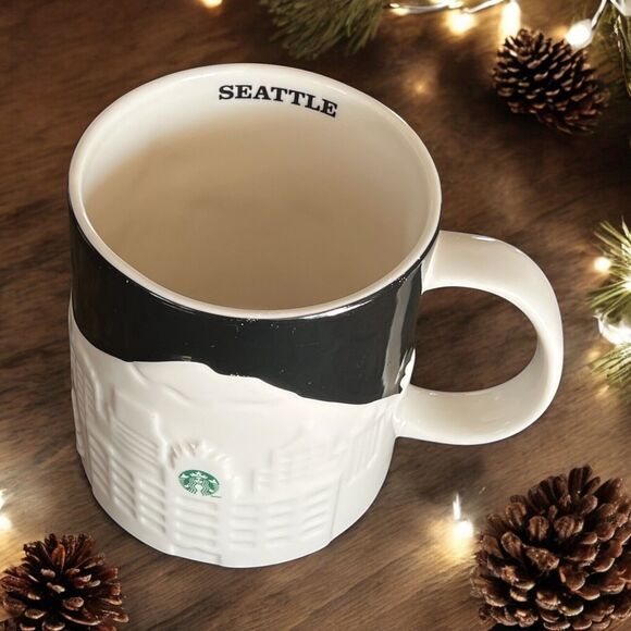 Starbucks Seattle City 3D Relief Mug Ferry Boat 2012 Collector Coffee Cup EUC - Picture 5 of 6